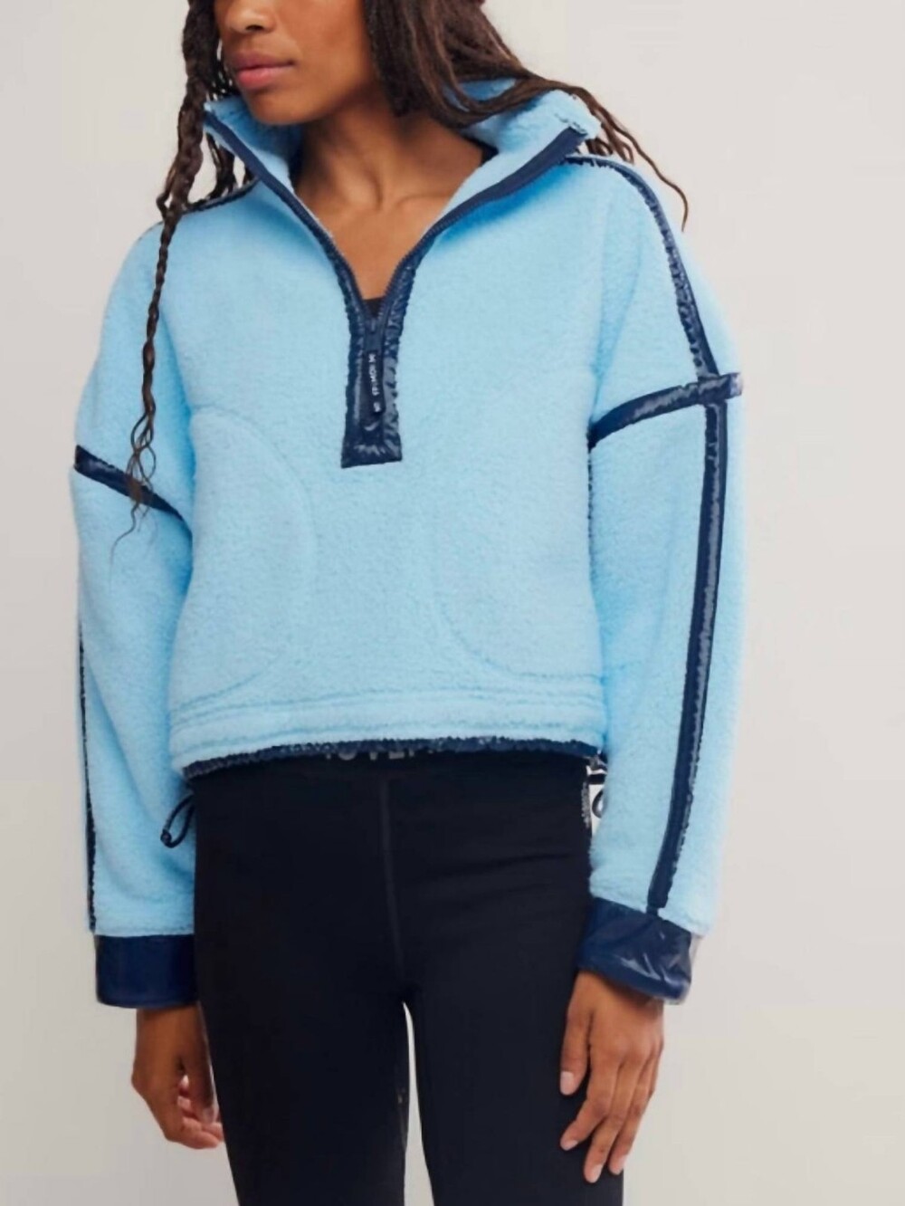 Free People - Mountain High Shine 1/2 Zip Pullover S